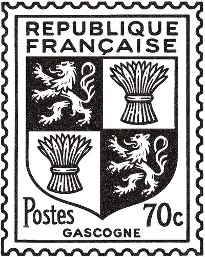 Old french stamp illustration