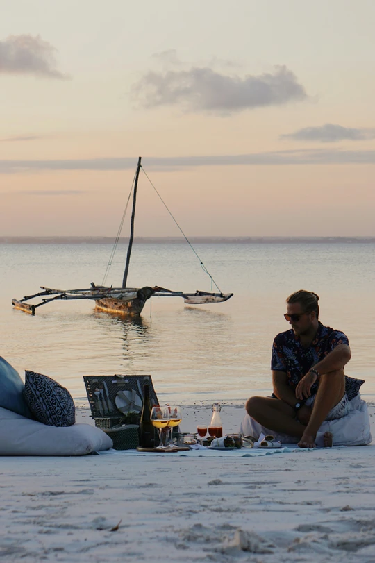 Picnic on a tropical beach