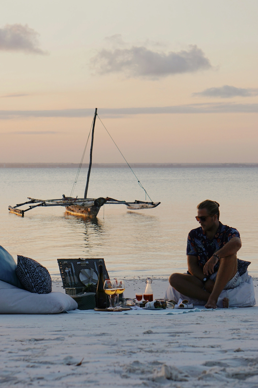 Picnic on a tropical beach